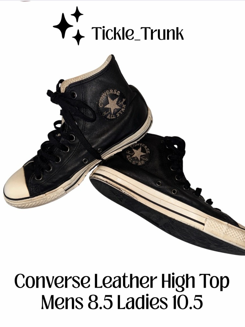 Converse Men’s 8.5 Leather High Top Sneakers